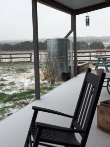 Farm Photo - Snow covered porch